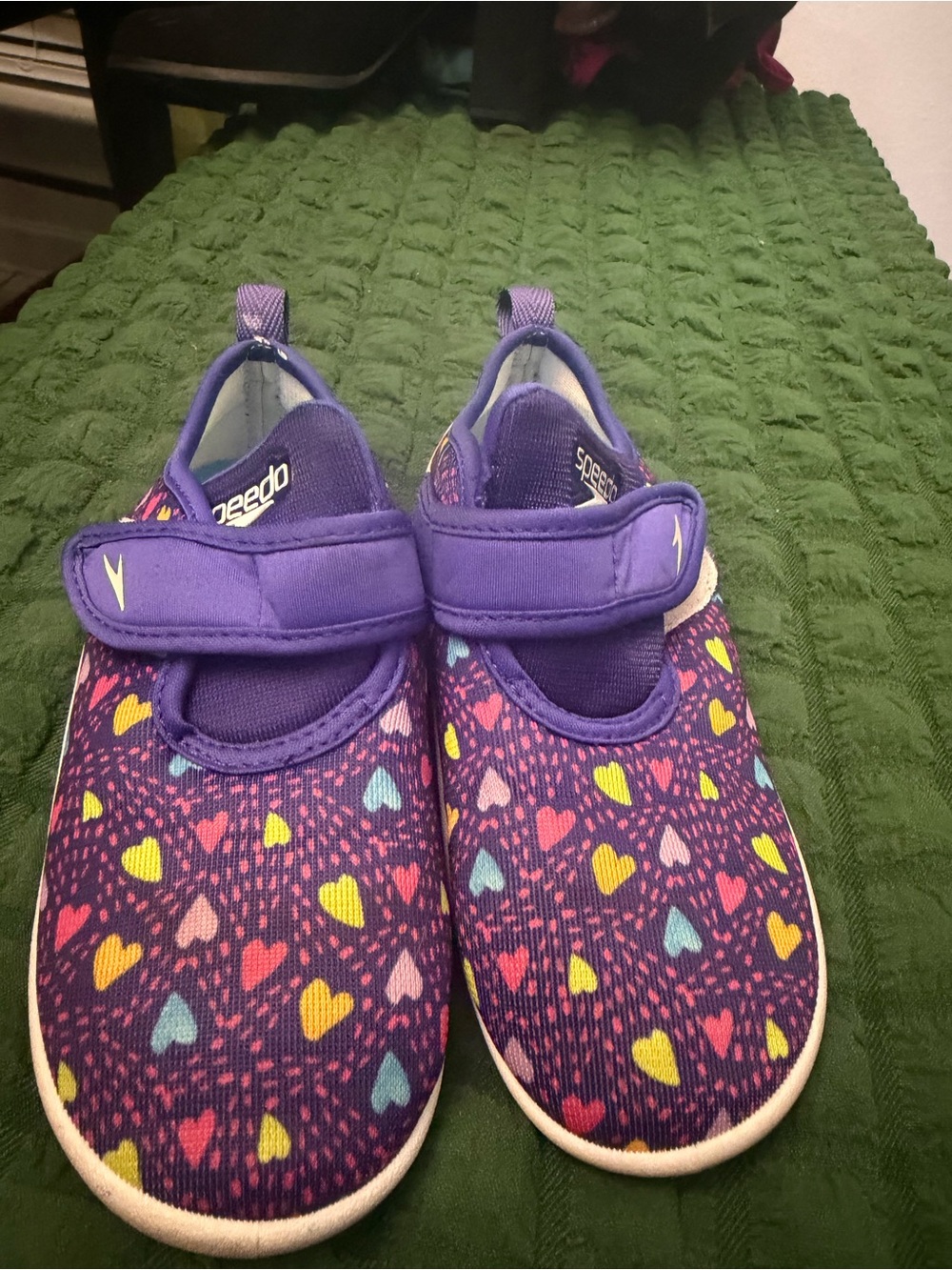 Speedo Kids Purple Water Shoes with Multicolor Heart Print